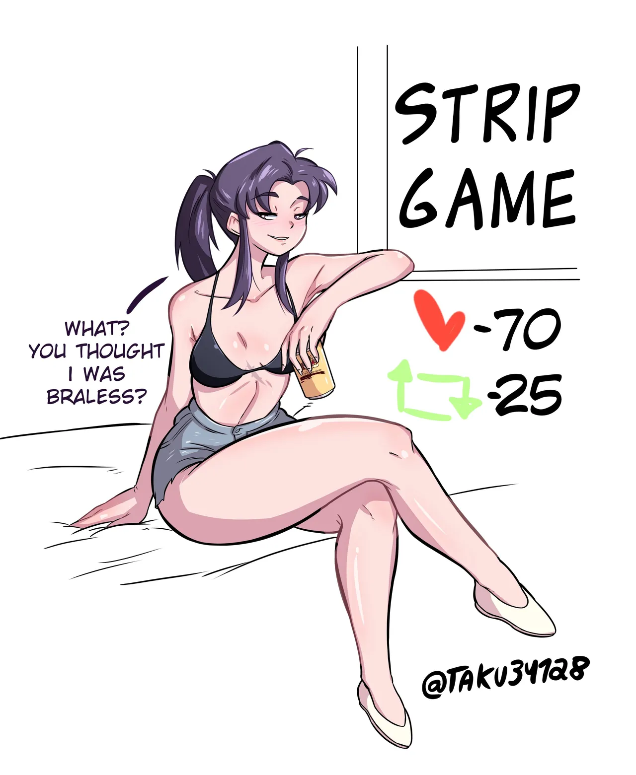 Misato Katsuragi Strip Game page 2 full