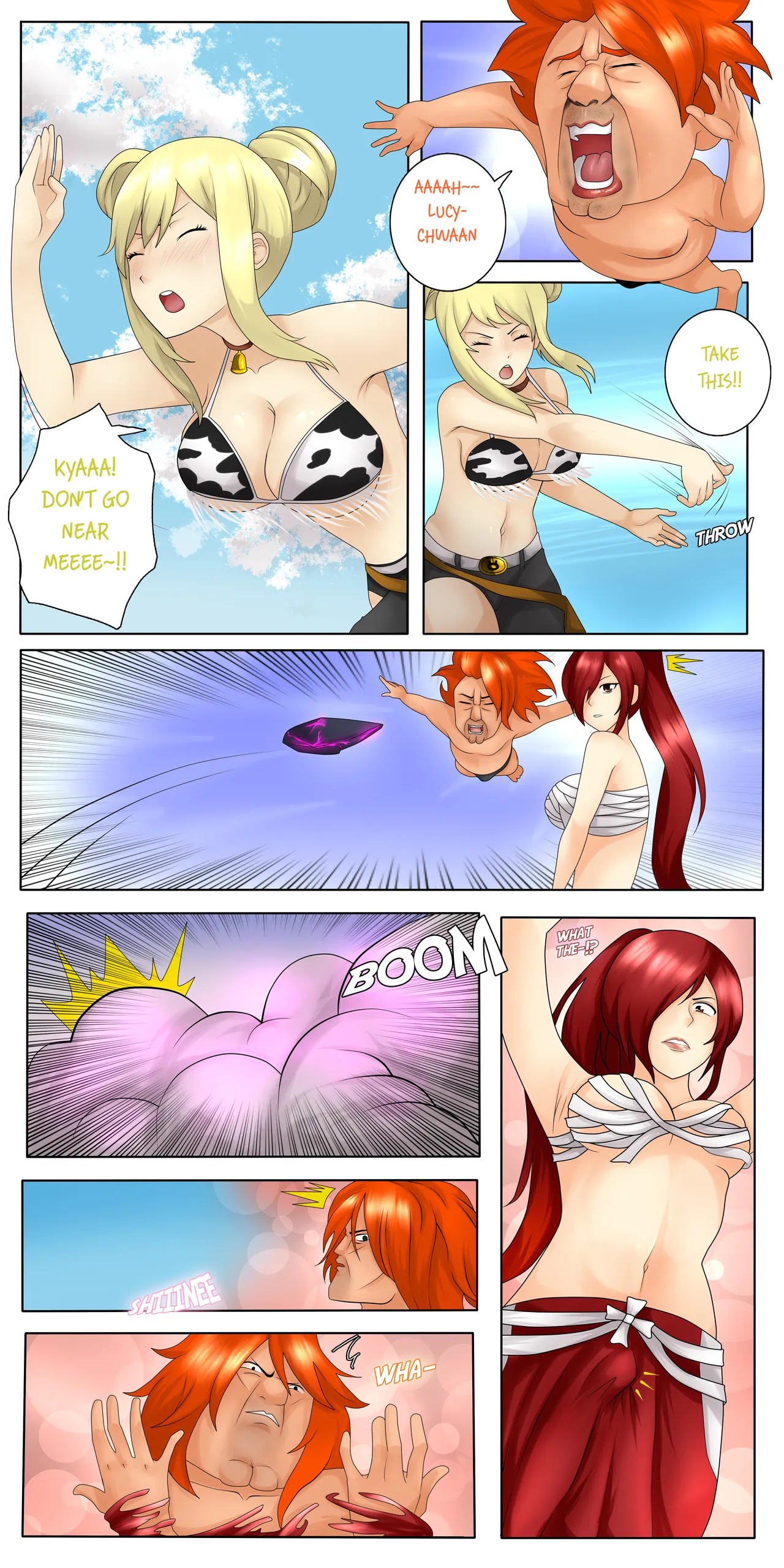 Erza &amp; Ichiya get Transformed into each other! page 1 full