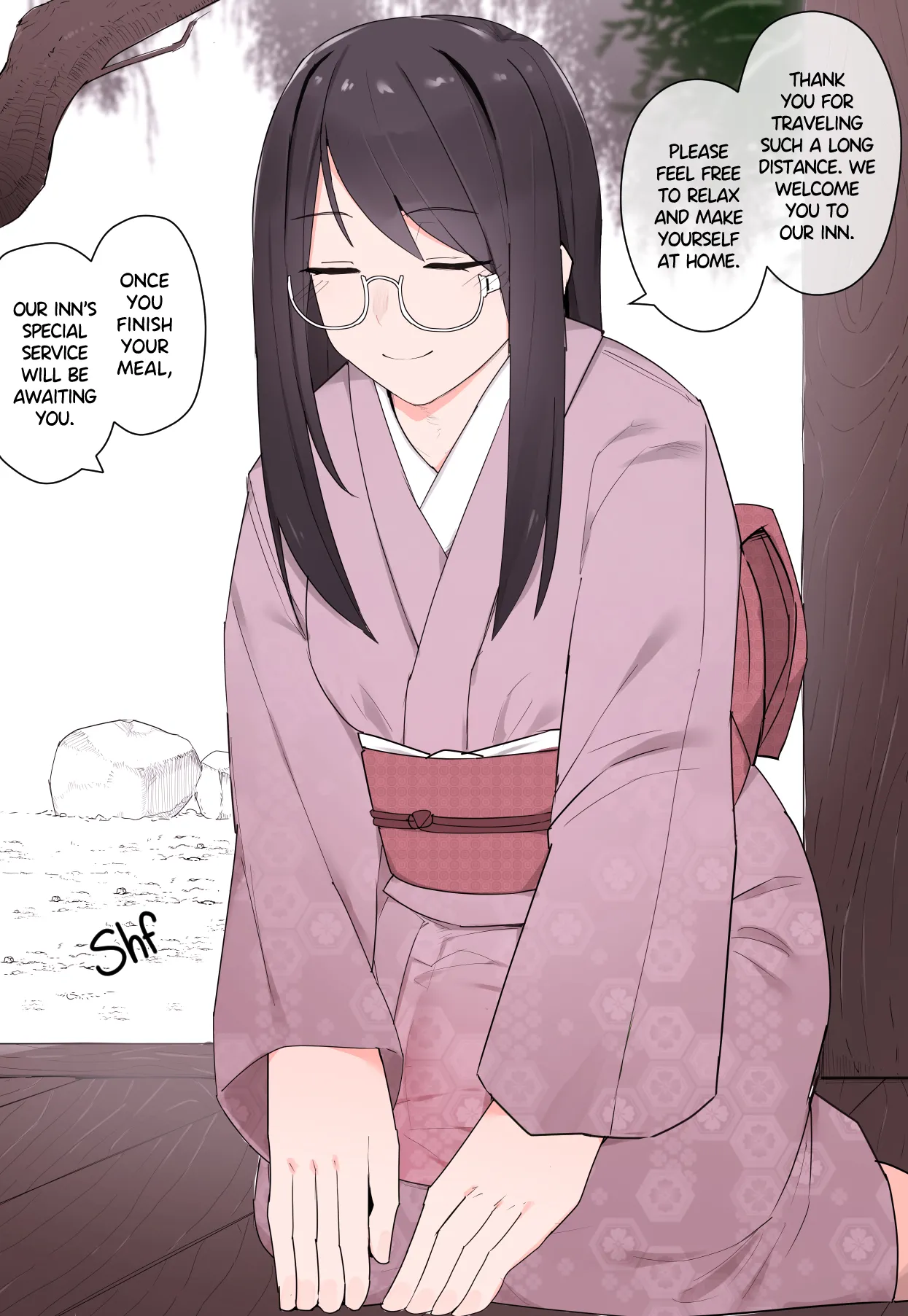 Futanari Inn Waitress page 1 full