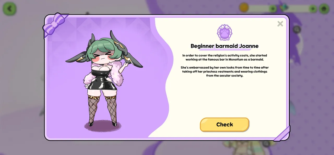 Beginner barmaid Joanne page 1 full