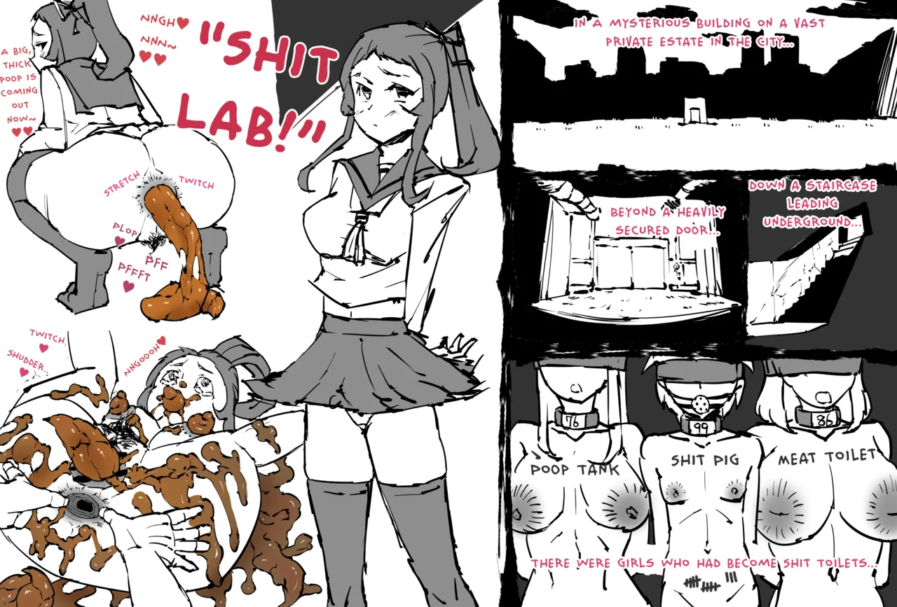 Gluttonous Scat Squishing Sisters - Idea Notebook - "Shit Lab!" page 1 full