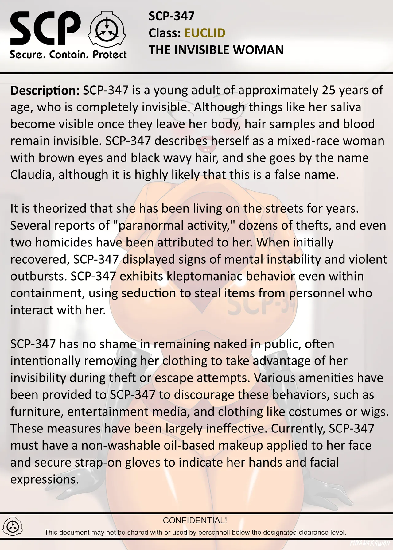 SCP-347 INVISIBLE WOMAN page 2 full