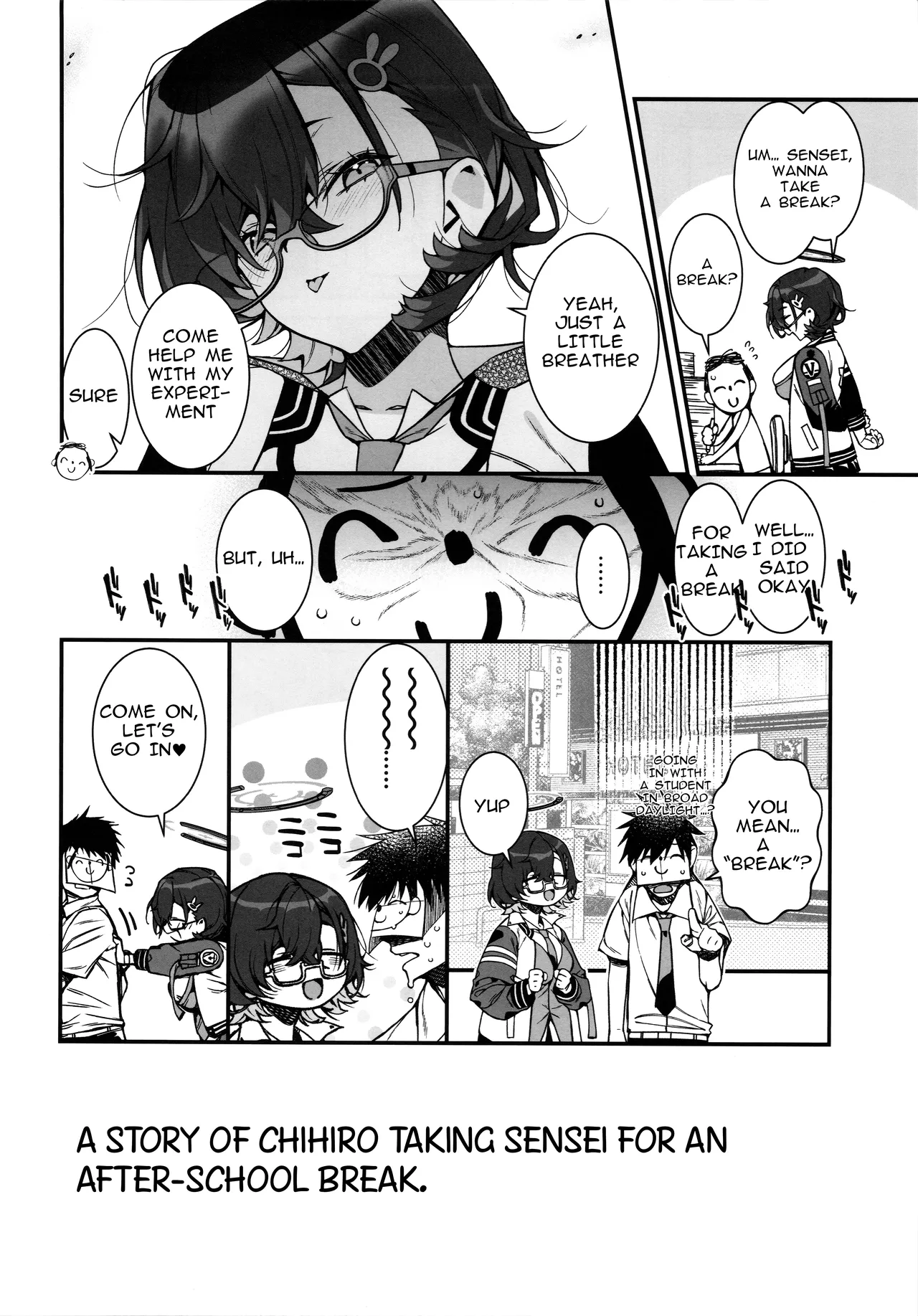 Chihiro ga Sensei wo, Houkago no Gokyu-kei ni Turekomu Hanasi. | A Story of Chihiro Taking Sensei for an After-School Break. page 4 full