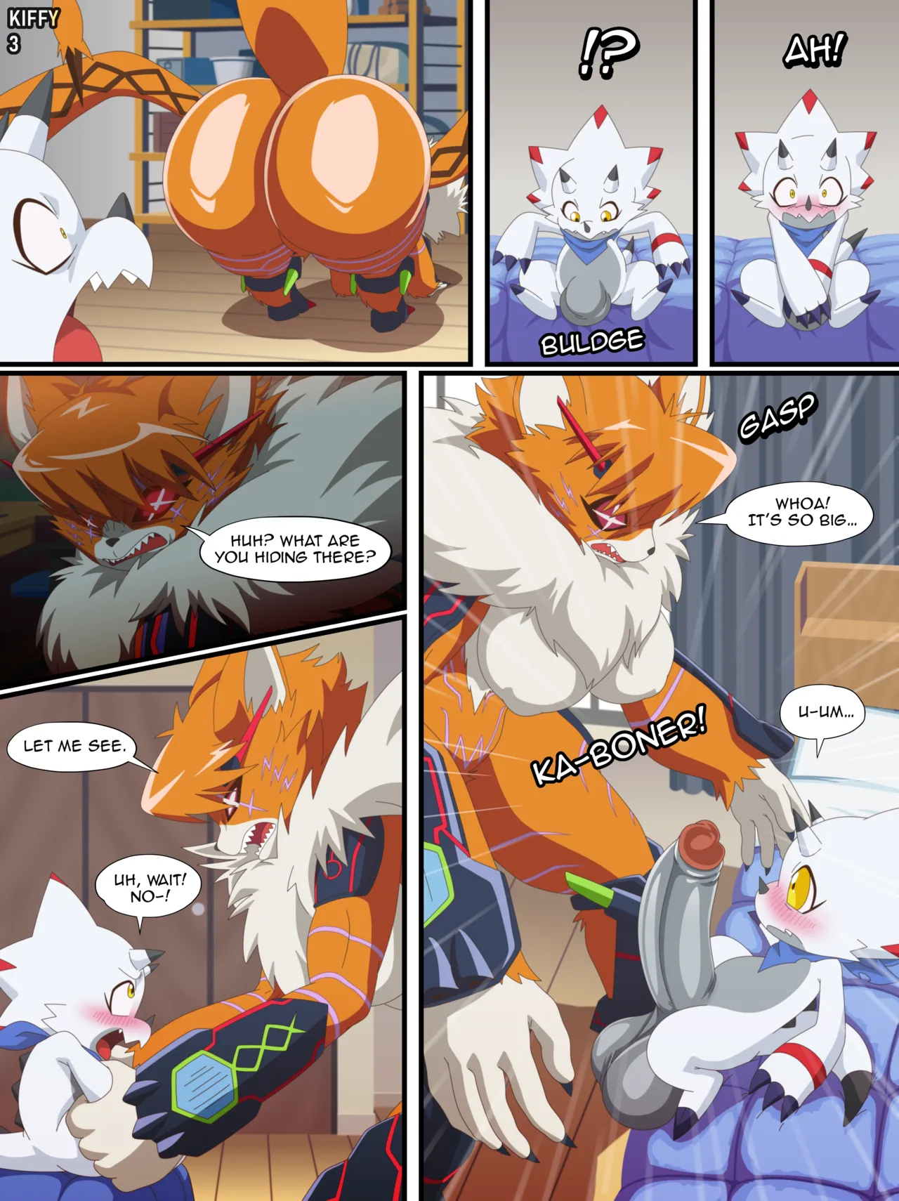 Gammamon x Meicrackmon: Friends with BENEFITS. page 3 full