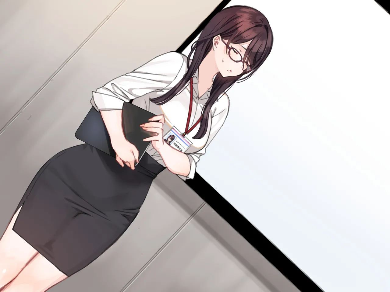 Saimin Conveni "Jibun ga Model no 'Onaho' Presen Saserarechau Onna Joushi" page 1 full