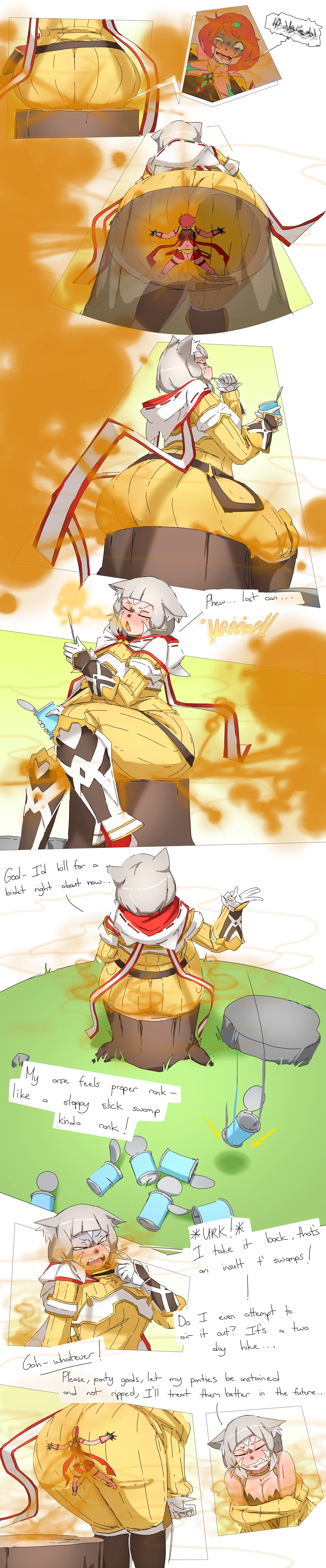 Nia Eating Beans and Farting on a Tiny Pyra page 2 full