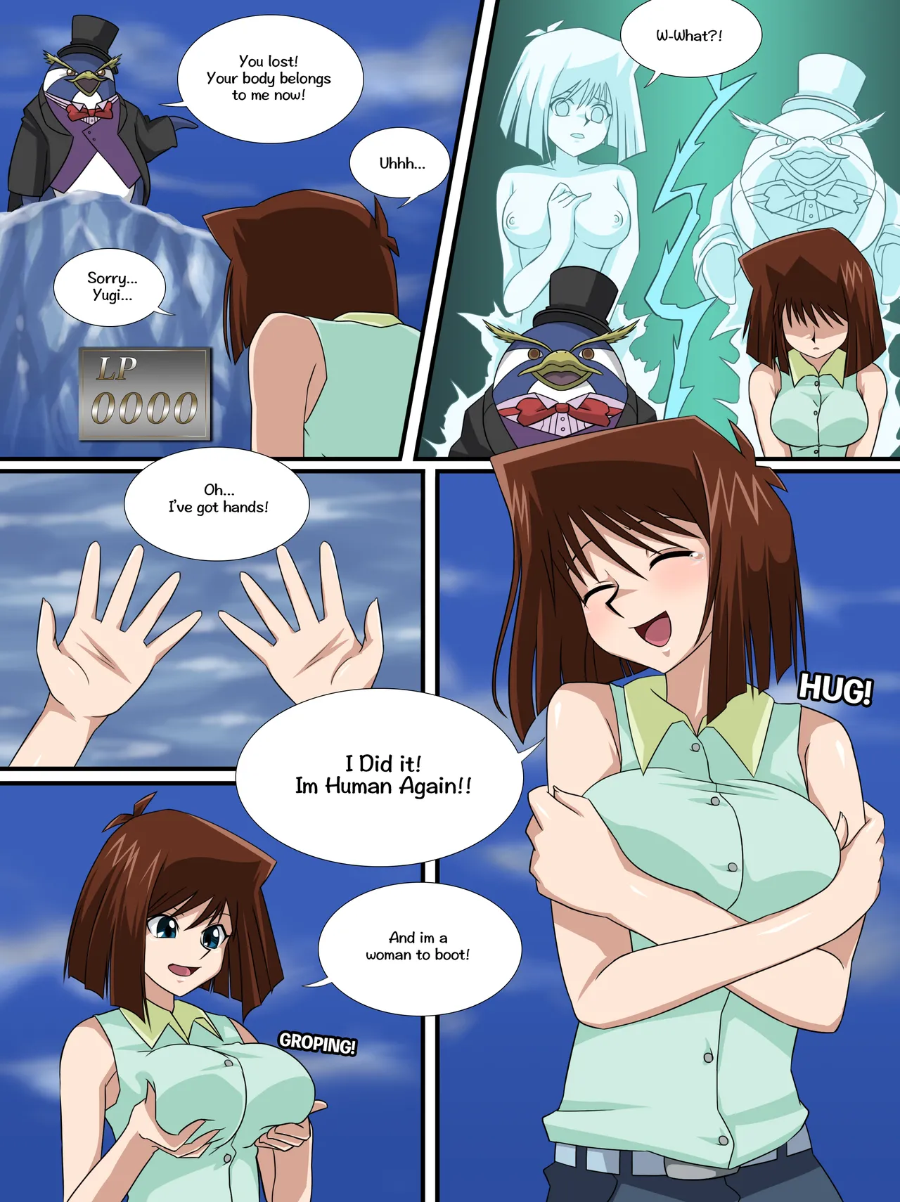 Anzu loses to an Evil Penguin! page 1 full