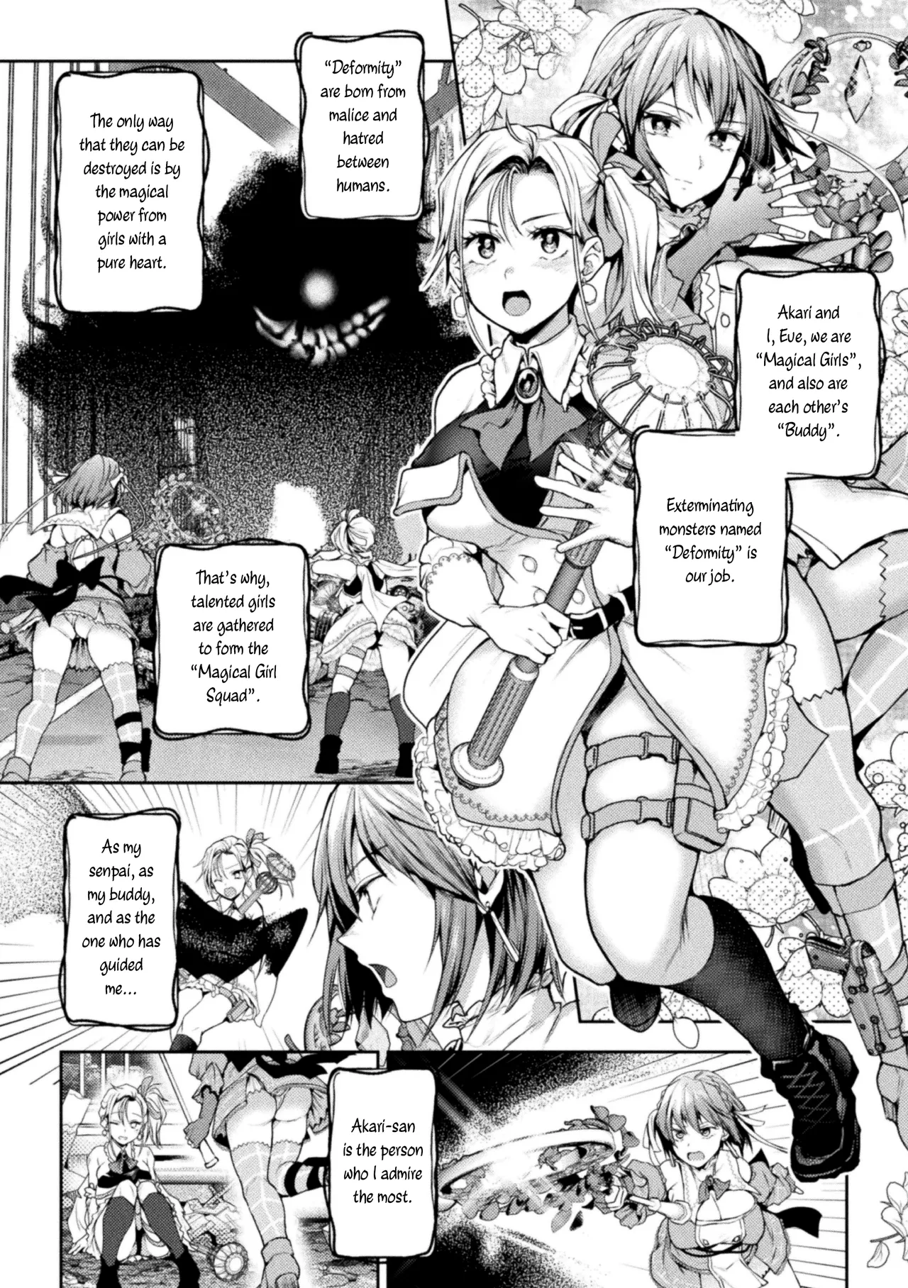 Eigyou Mahou Shoujo ga Kiss Shitara Ch. 1-3 | When Magical Girls Kiss Chapter 1-3  + Extra page 5 full