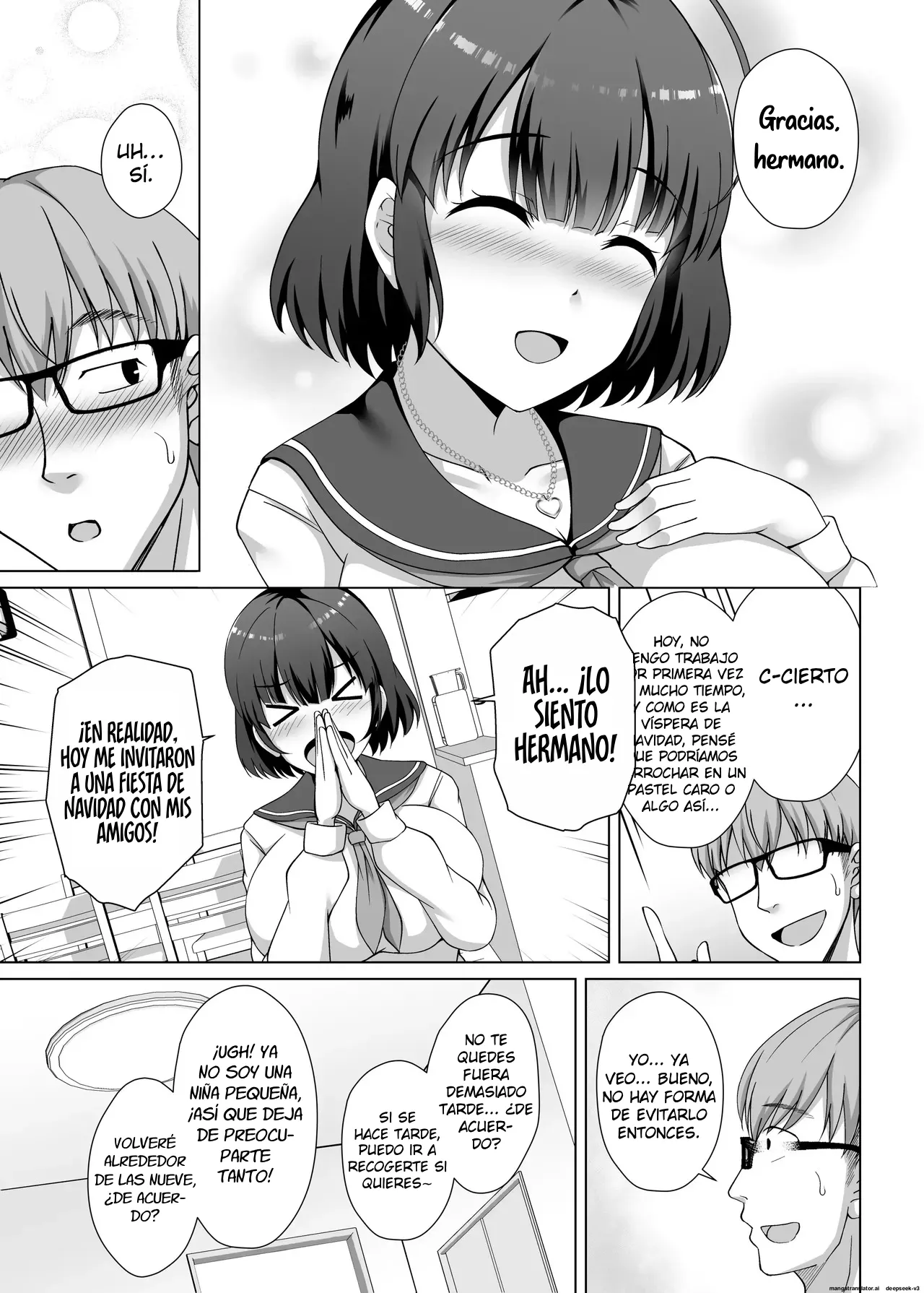 Imouto ga Asagaeri shita Christmas ~Teshio ni Kaketa Imouto wa Yarichin Kareshi ni Sei no Roku Jikan Kotteri Dakareteita~ | Mi Hermanita Llegó a Casa Temprano en la Mañana ~Mi Querida Hermana Pequeña, a Quien he Criado con Tanto Cuidado, Fue Completamente Violada por su Novio Playboy durante Seis Horas Apasionadas~ page 6 full