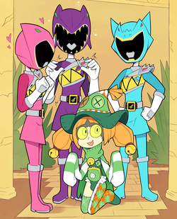 Luckyrou ft Kyoryuger Gals