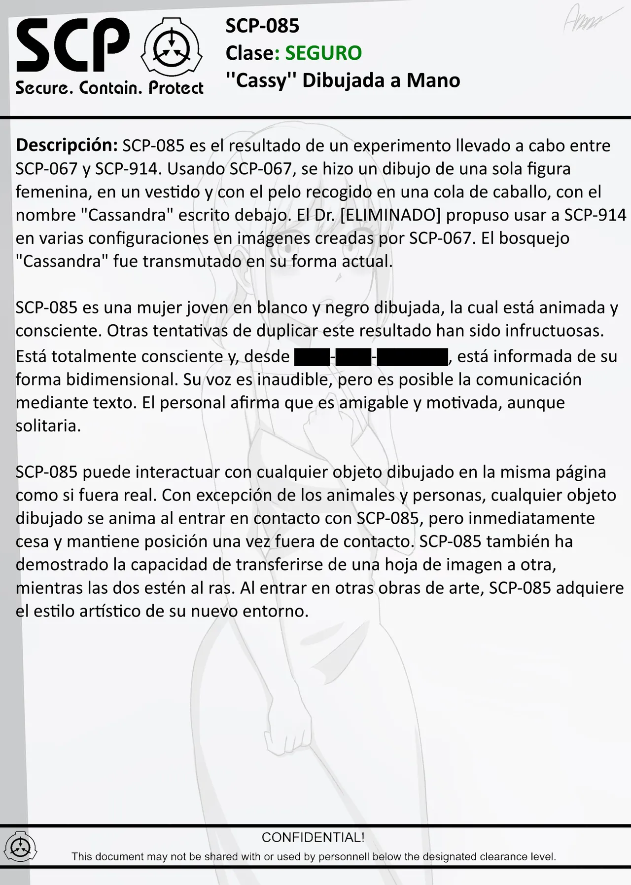 SCP-085 Hand-drawn "Cassy" page 2 full