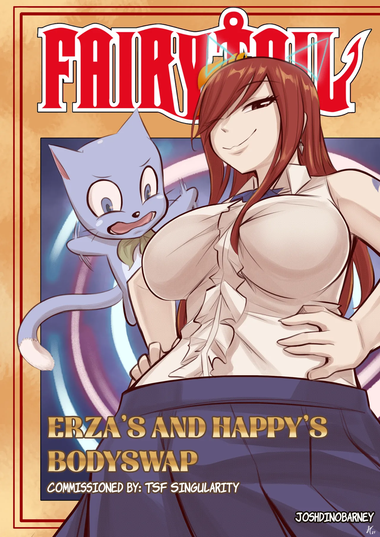Erza's and Happy's Bodyswap page 1 full