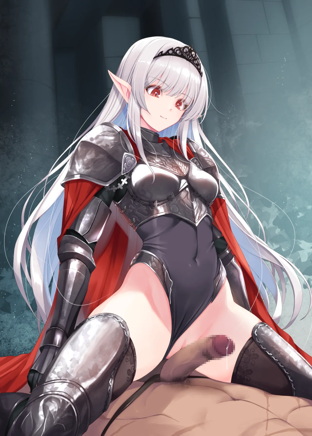 レオタード漆黒鎧白髪女エルフさん page 5 full