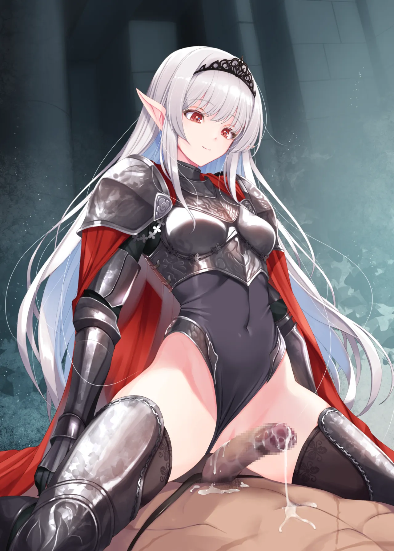 レオタード漆黒鎧白髪女エルフさん page 8 full