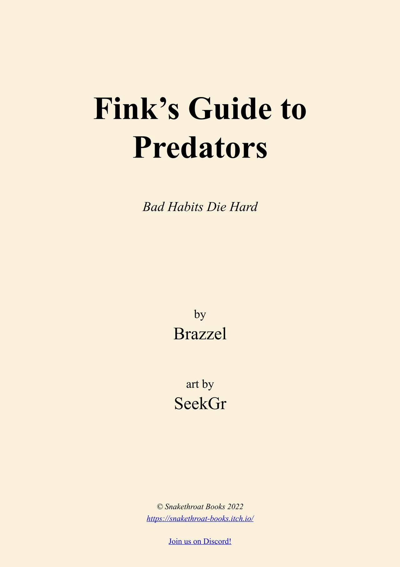 Fink's guide to predators 3 page 3 full