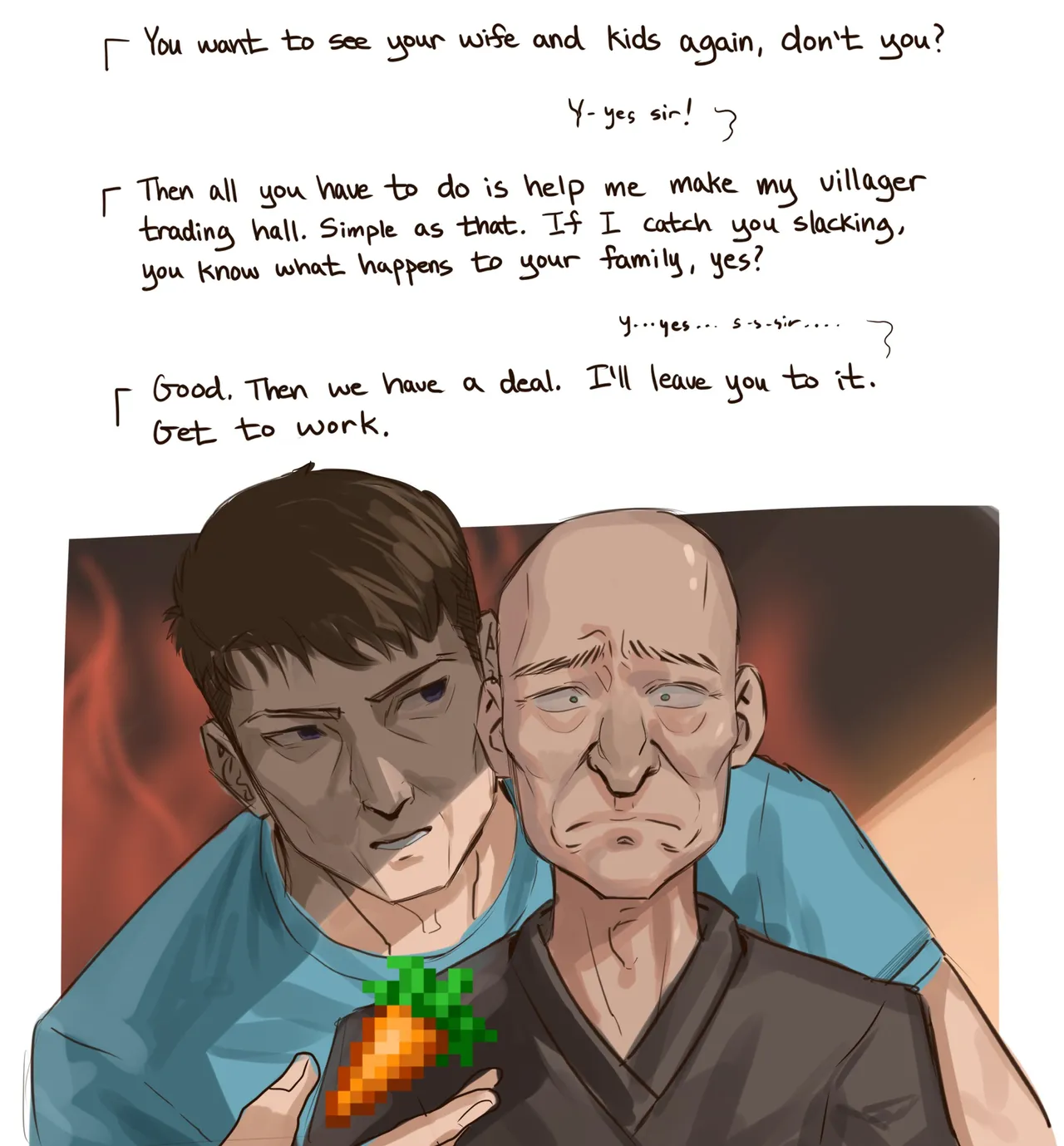 Life of a Minecraft Villager page 1 full