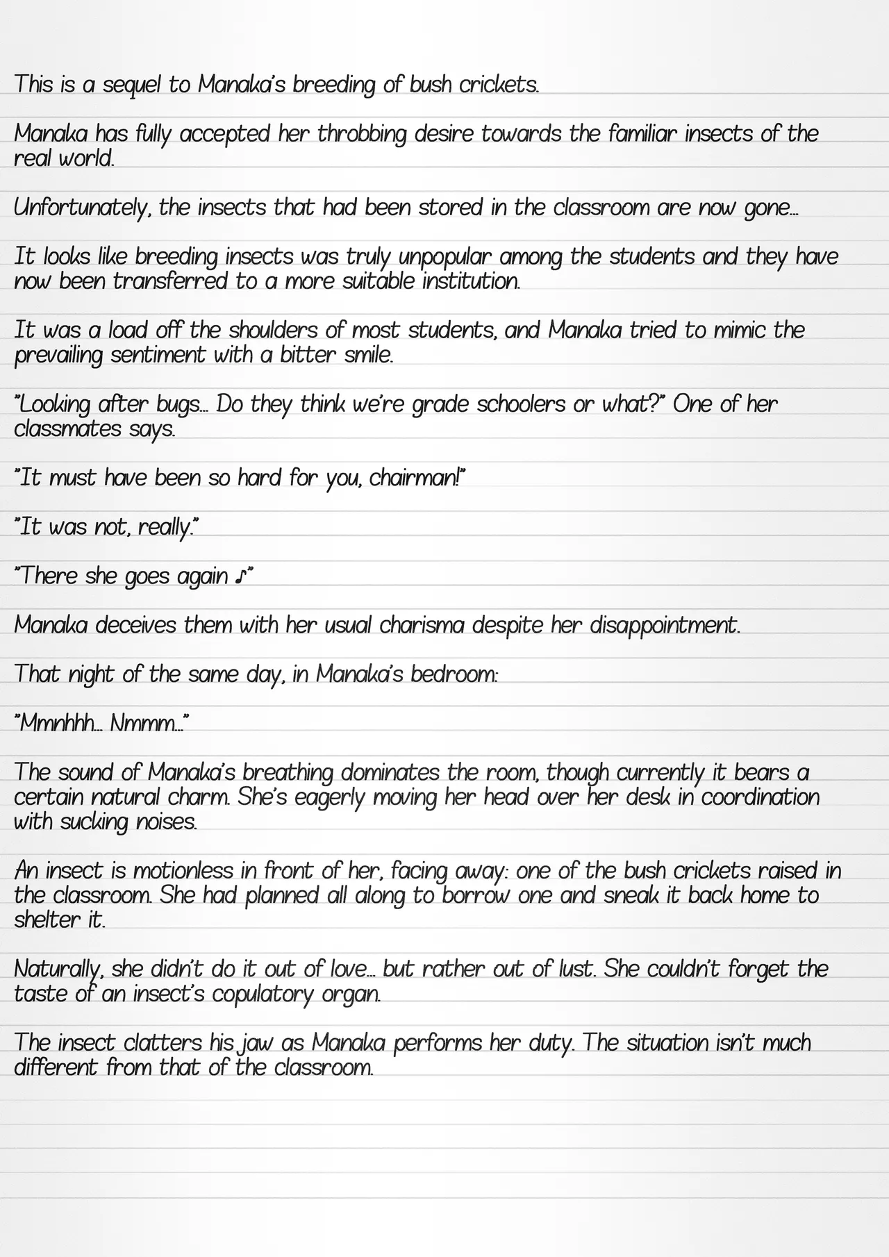 Misuke's Short Stories 21 - Manaka &amp; A Gathering of Insects page 2 full