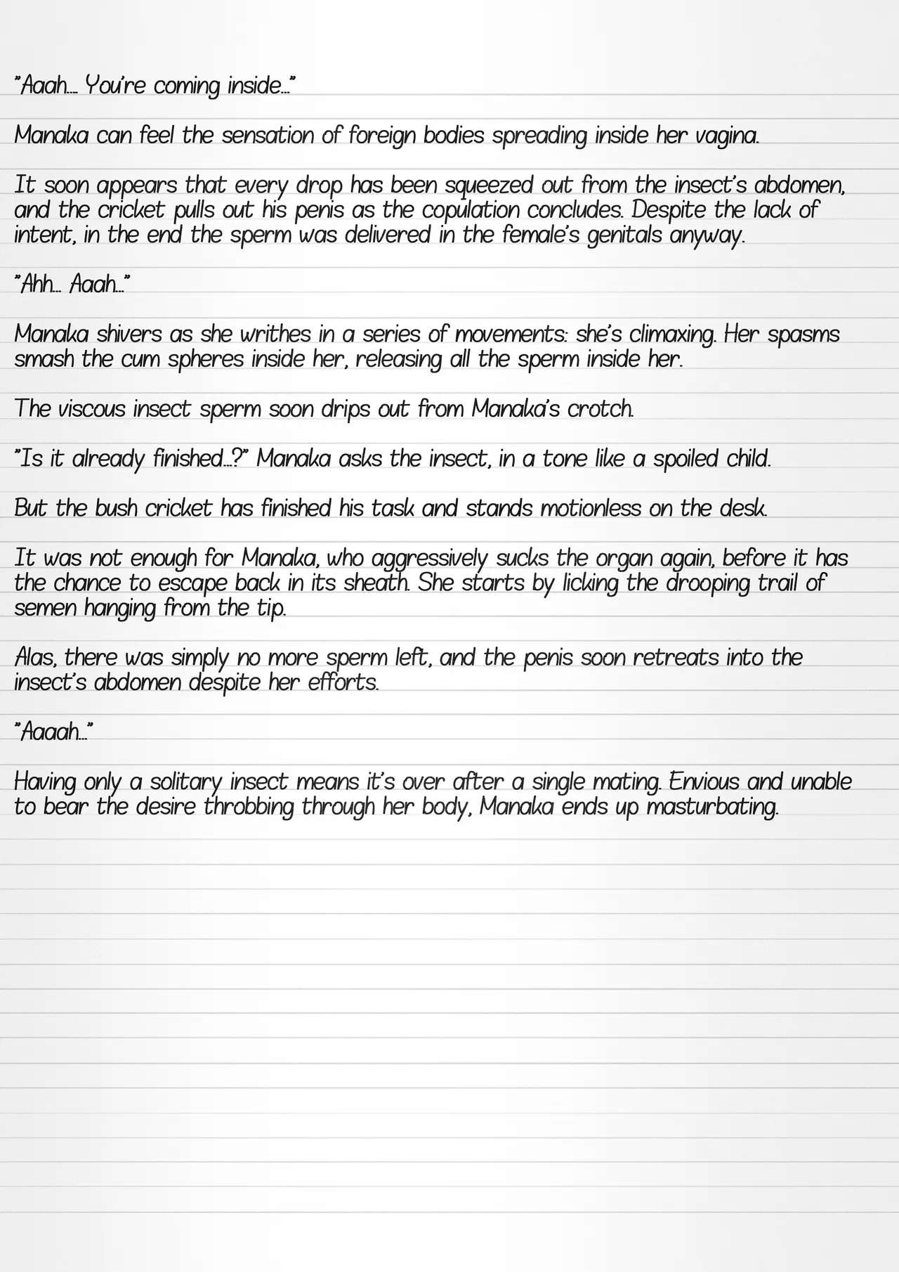 Misuke's Short Stories 21 - Manaka &amp; A Gathering of Insects page 7 full