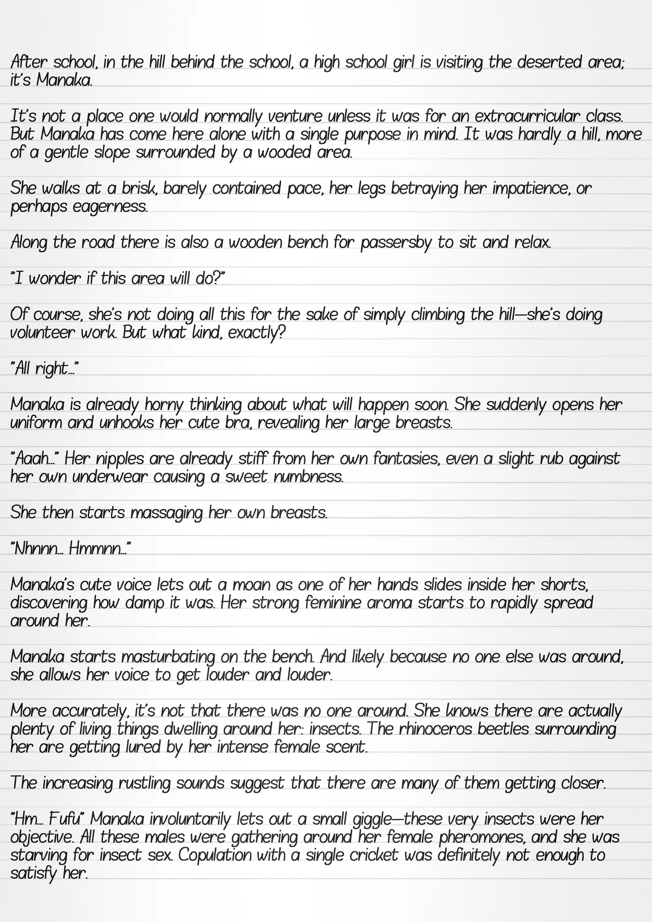 Misuke's Short Stories 21 - Manaka &amp; A Gathering of Insects page 8 full