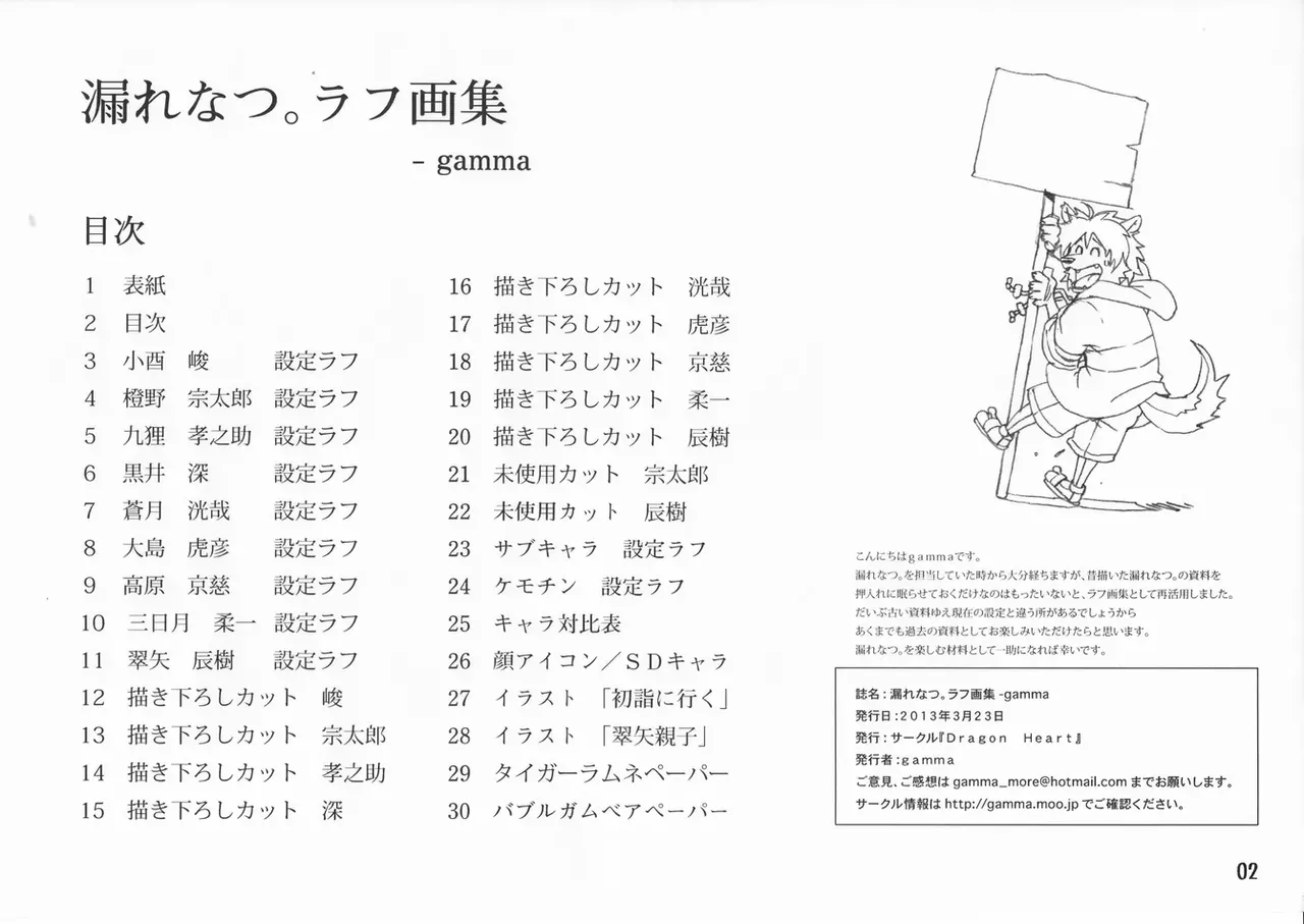 Morenatsu Rough Artbook page 2 full