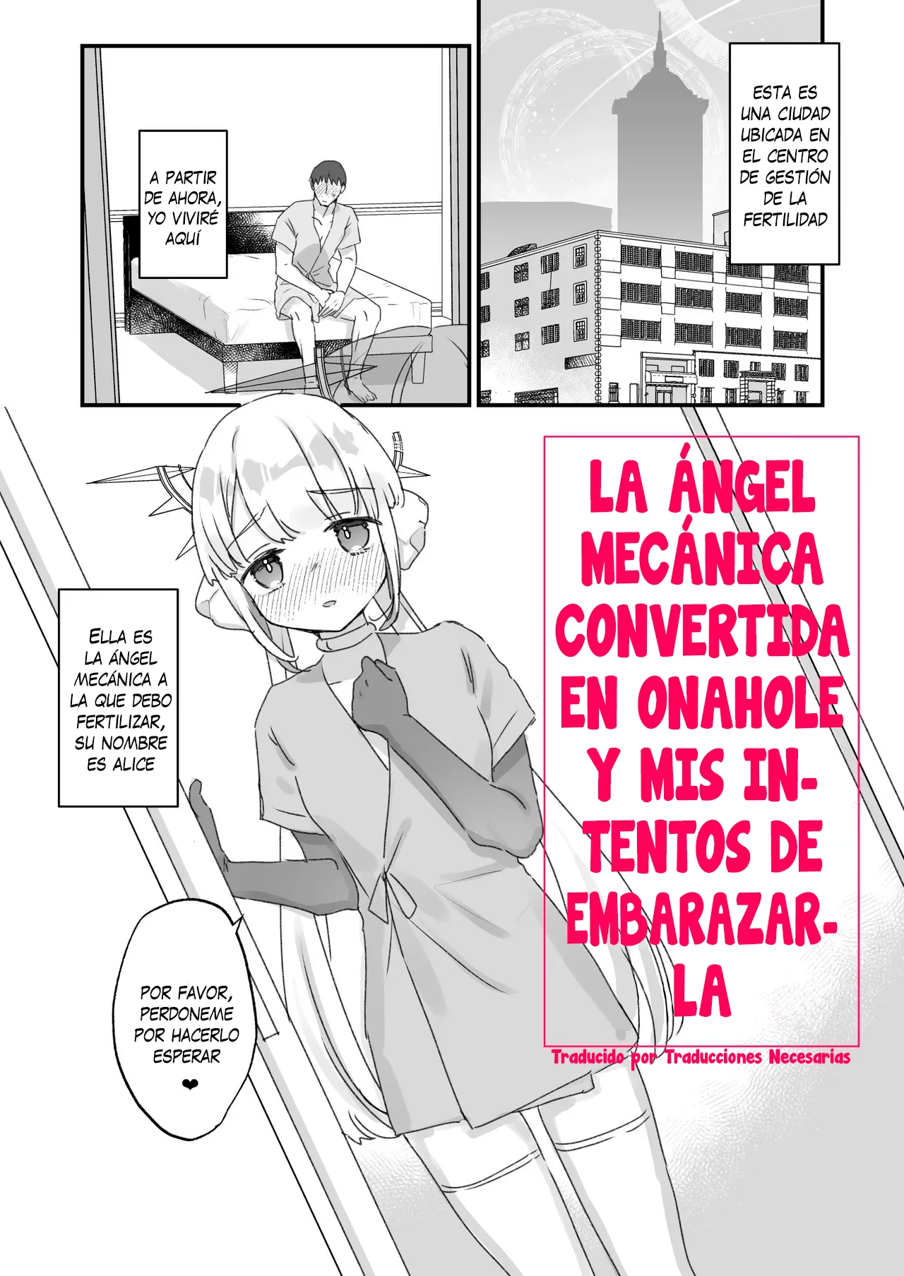 Onaho ochi shita kikai tenshi-sama to ore no ninshin katsudou | La Ángel Mecánica Convertida en Onahole y mis Intentos de Embarazarla page 1 full