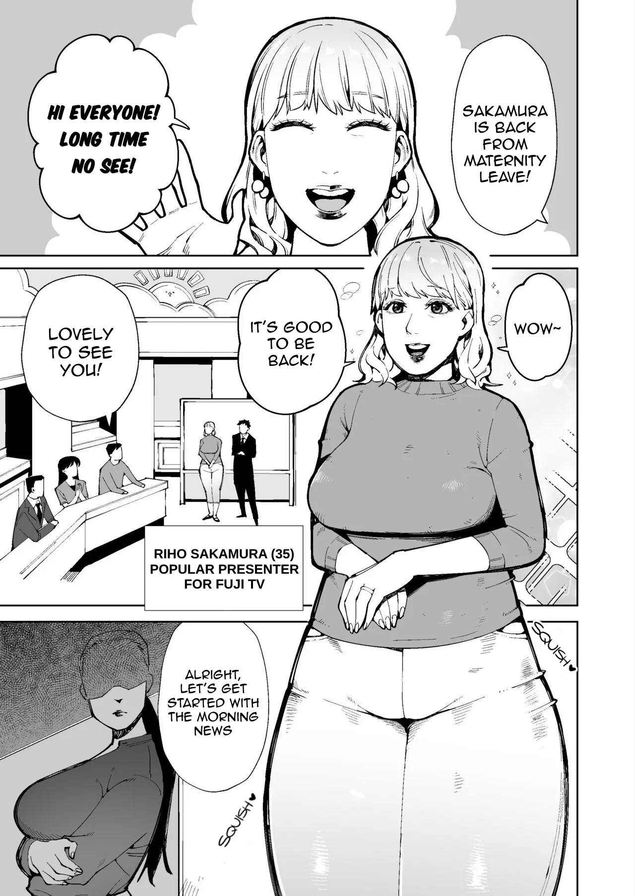 Douryou no Wana de Koukai Dappun Shita Hitozuma Joshi Announcer | A Female Presenter Defecates Live on TV page 1 full