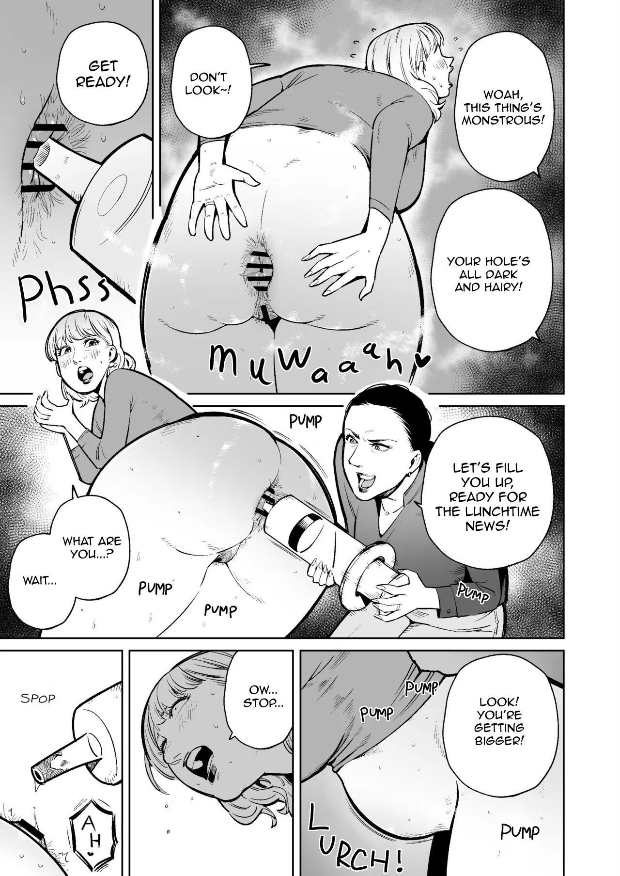 Douryou no Wana de Koukai Dappun Shita Hitozuma Joshi Announcer | A Female Presenter Defecates Live on TV page 9 full