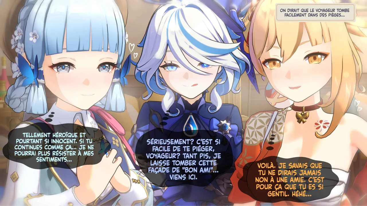 Ayaka / Furina / Yoimiya x Aether 4P page 2 full