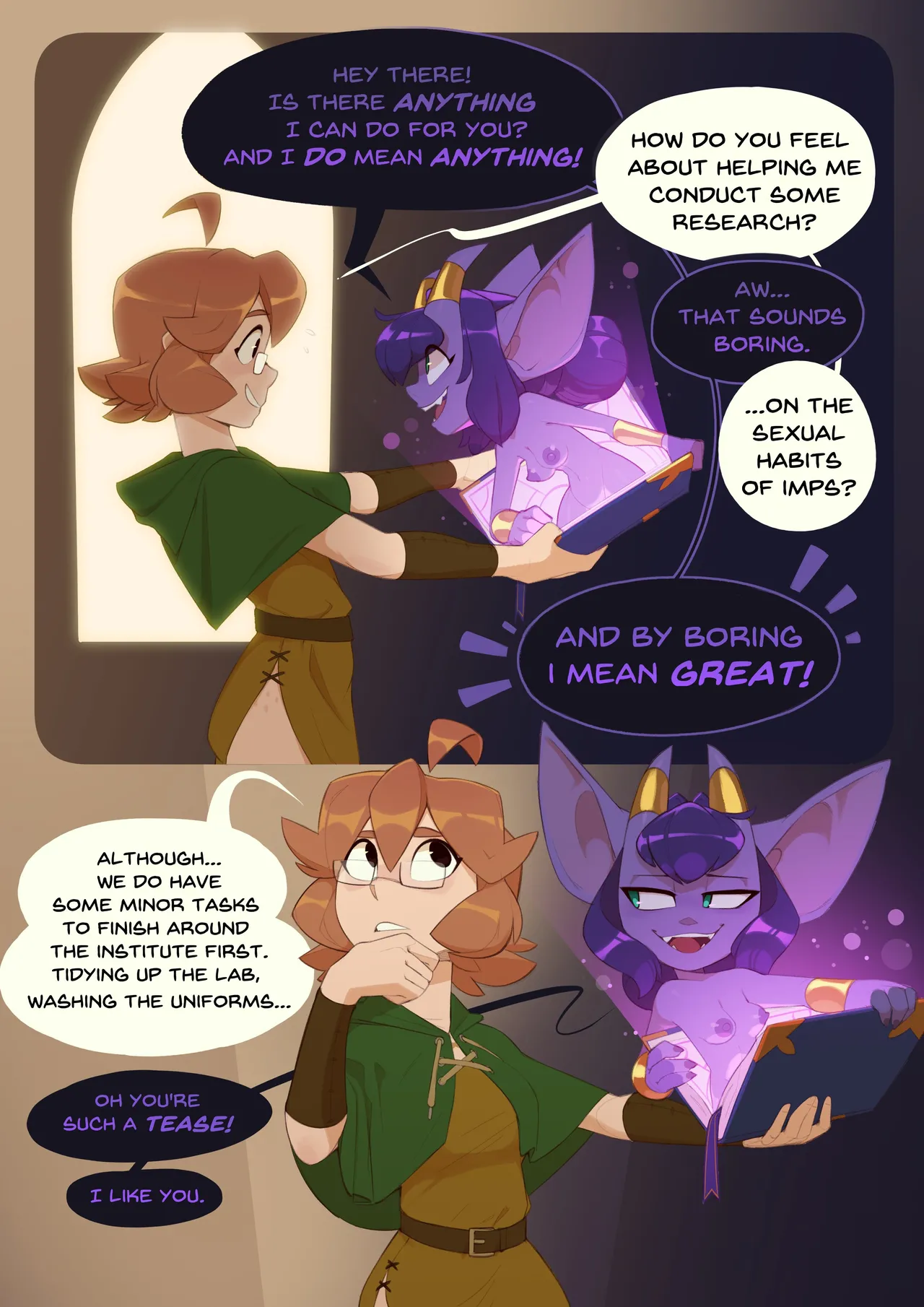 Monster Researcher Eclair and the Book of Imps! page 2 full