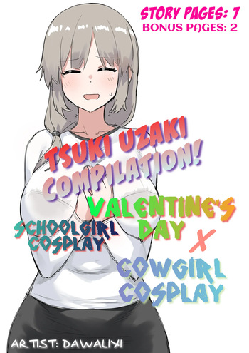 Tsuki Uzaki Compilation Valentines Day Schoolgirl Cosplay X Cowgirl Cosplay cover
