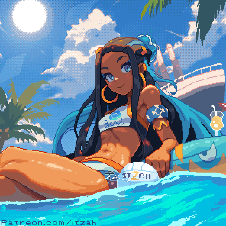Nessa. Pixel Art Animated wallpaper. page 2 full