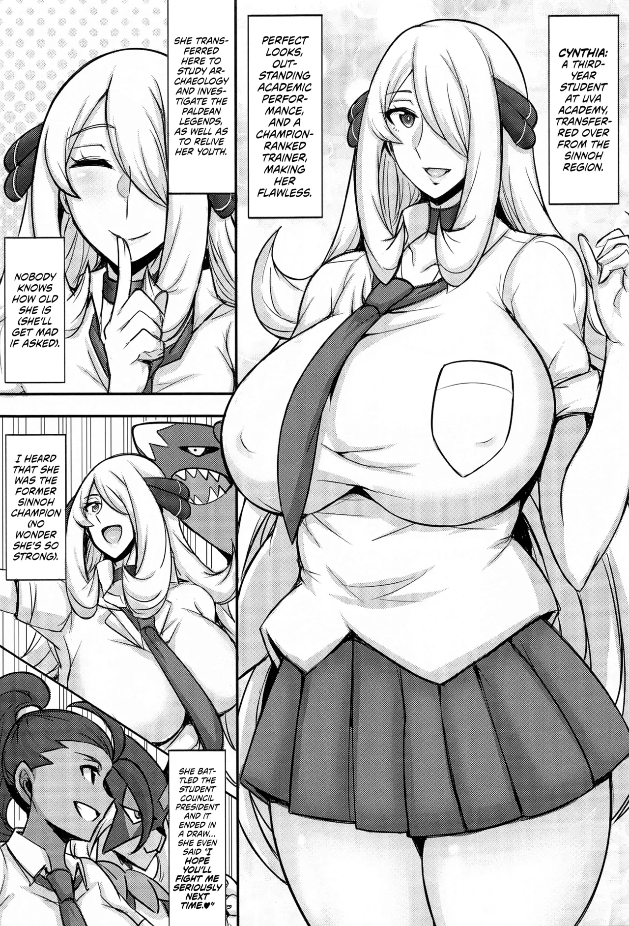 JK!? Shirona-san | Cynthia is a High Schooler?! page 2 full