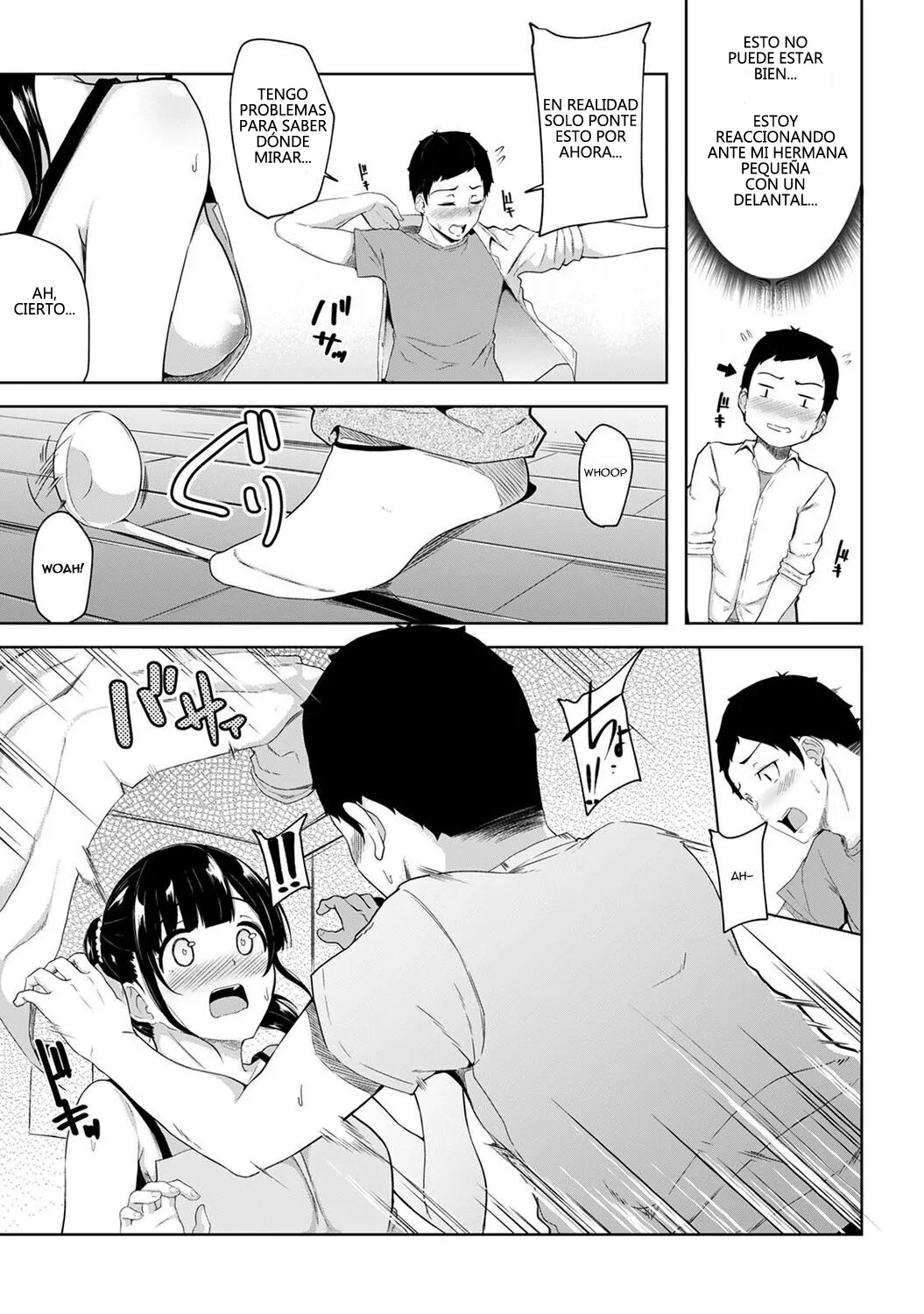 Pakohame Biyori ~Asa Okitara Imouto ga Hadaka Apron Sugata datta node Hamete Mita~ 1-3 | Crónicas Sexuales ~Una Mañana me Desperté y Luego de ver a mi Hermanita Desnuda con Delantal, Me la Cogí~ Cap. 1-3 page 7 full