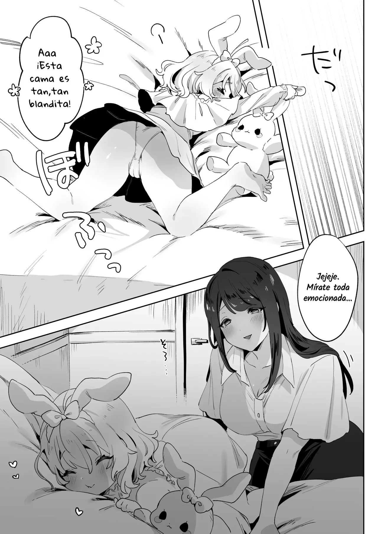 skeb Yuri Ecchi Manga | La Loli Fugitiva y la Onee-san Futanari page 5 full
