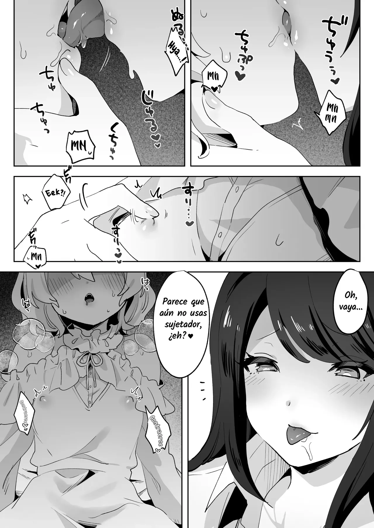 skeb Yuri Ecchi Manga | La Loli Fugitiva y la Onee-san Futanari page 9 full