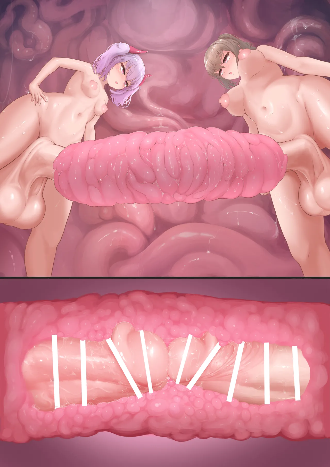 Futanari CG Collection Progress Penetrating Tentacle Onahole With Helmet Matching page 6 full