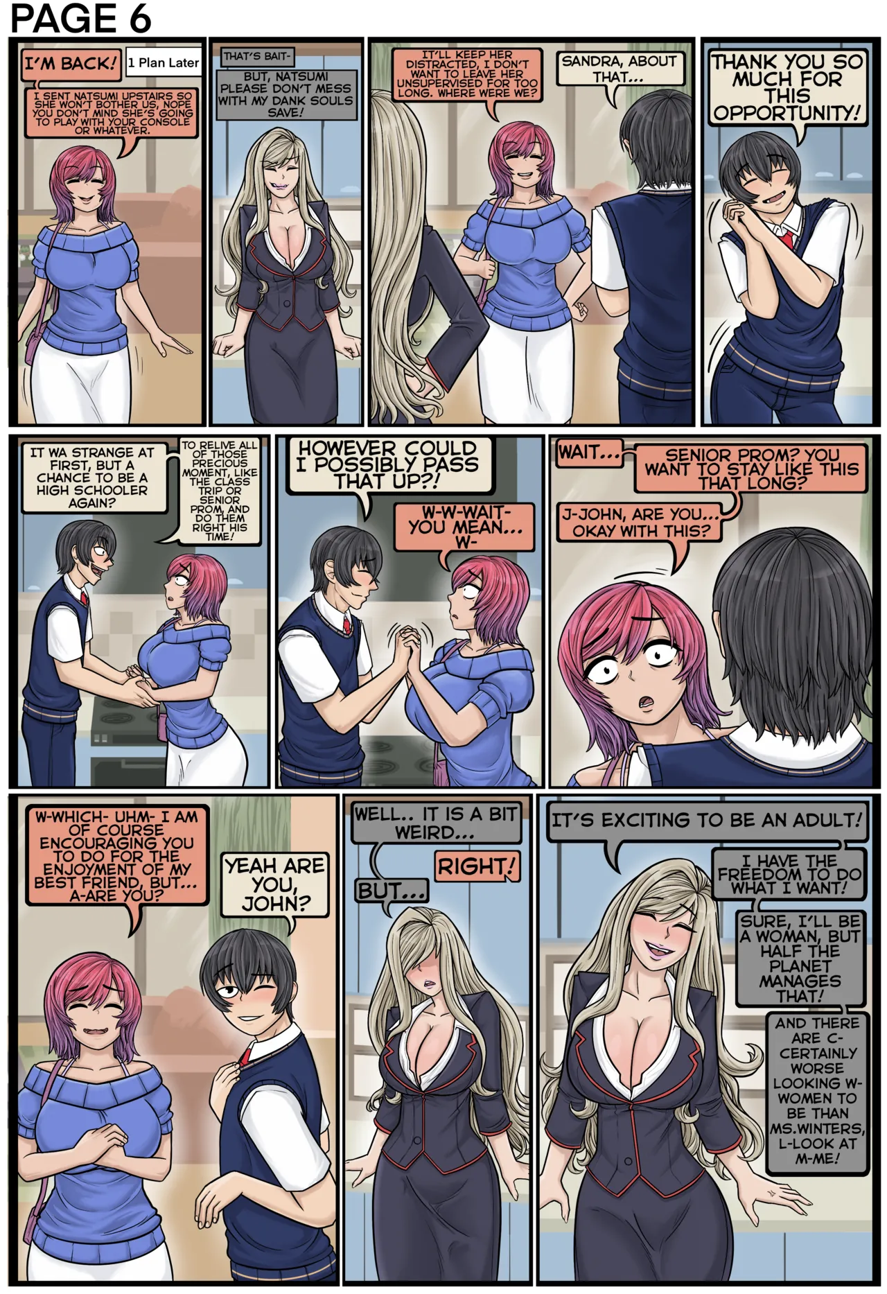 Student Transfer Body Swap - Leona X John page 6 full