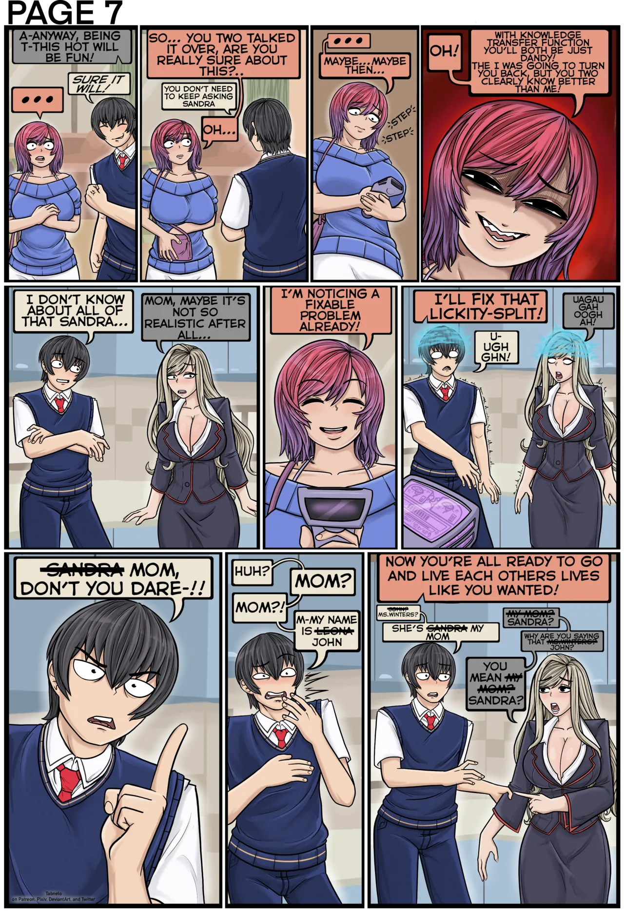 Student Transfer Body Swap - Leona X John page 7 full