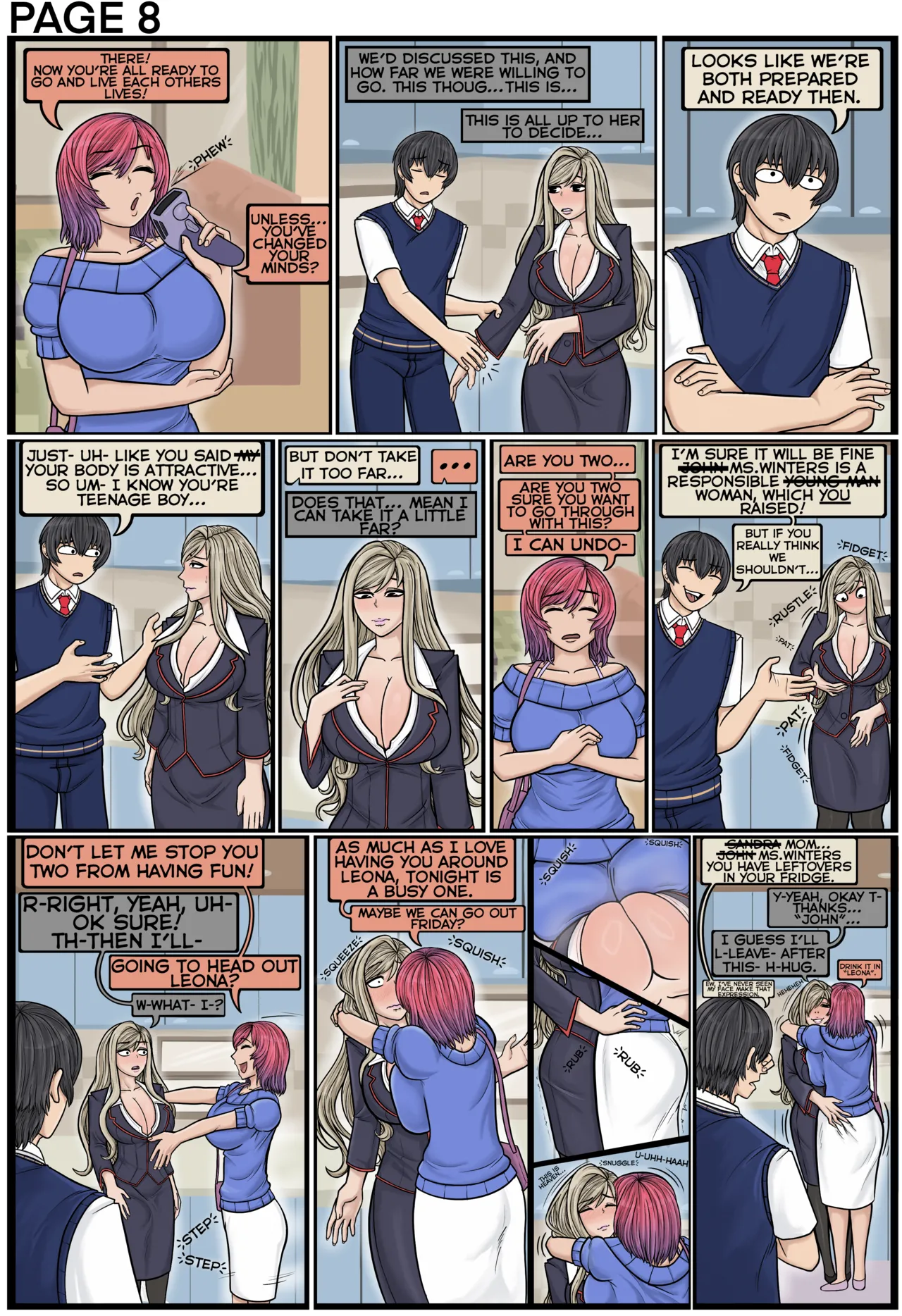Student Transfer Body Swap - Leona X John page 8 full