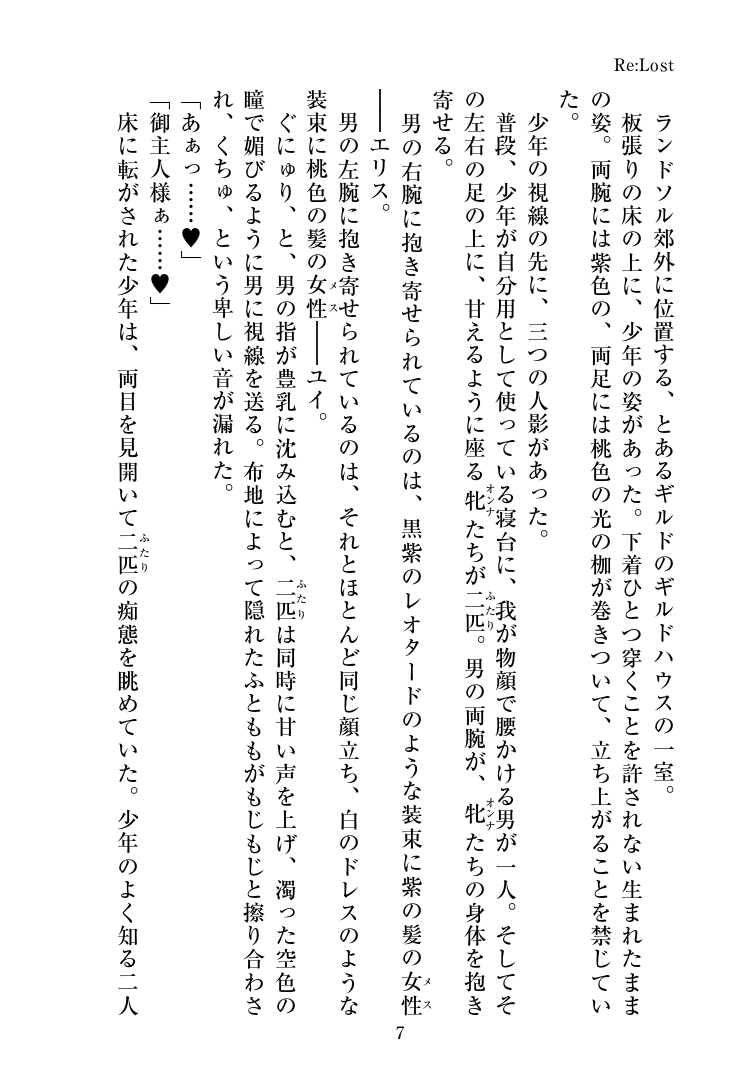 エリス&amp;ユイNTR小説『Re _ Lost』 page 10 full