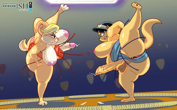 Patricia Bunny vs Mrs Katswell in Futa Sumo cover