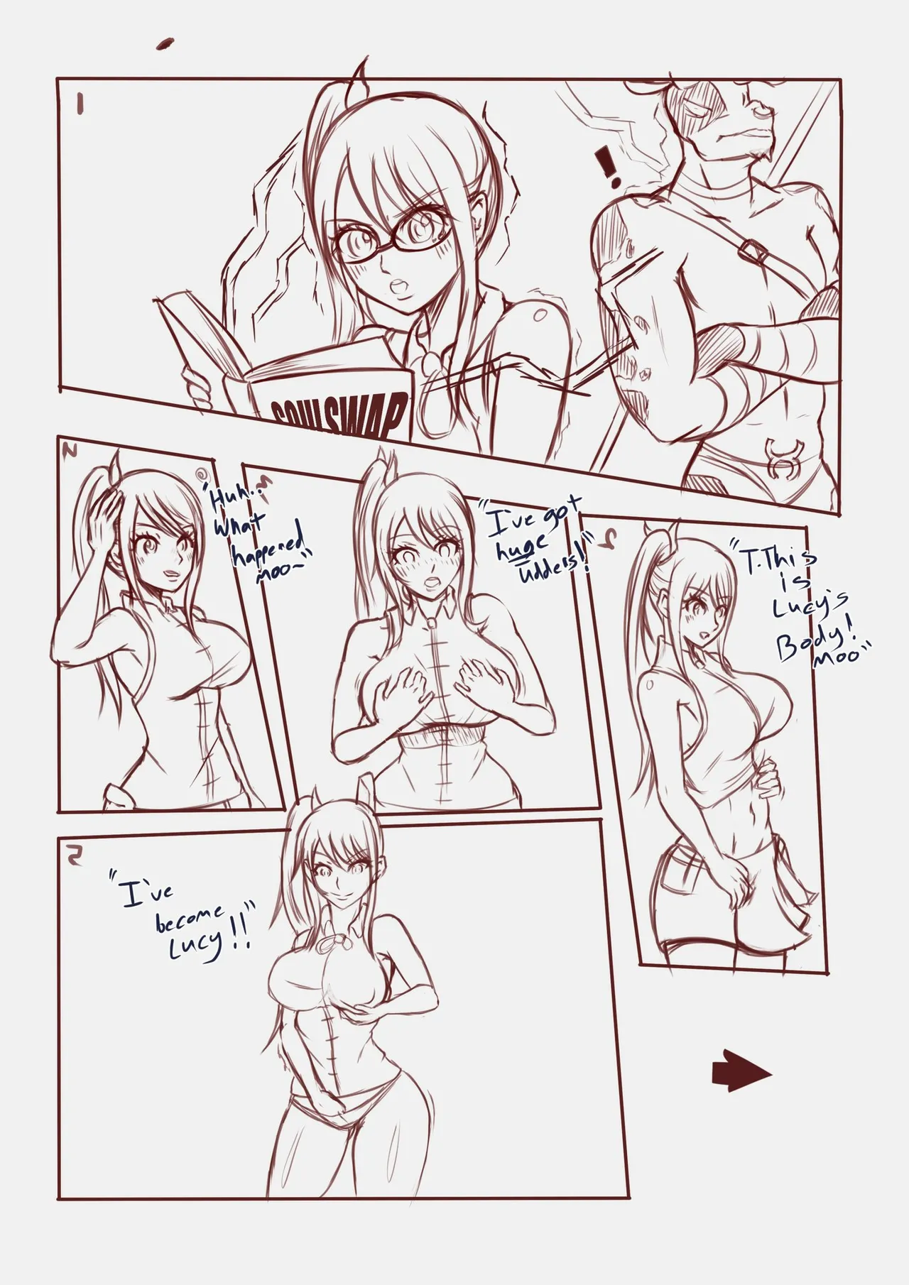 Lucy gets her body swapped with Taurus! page 3 full