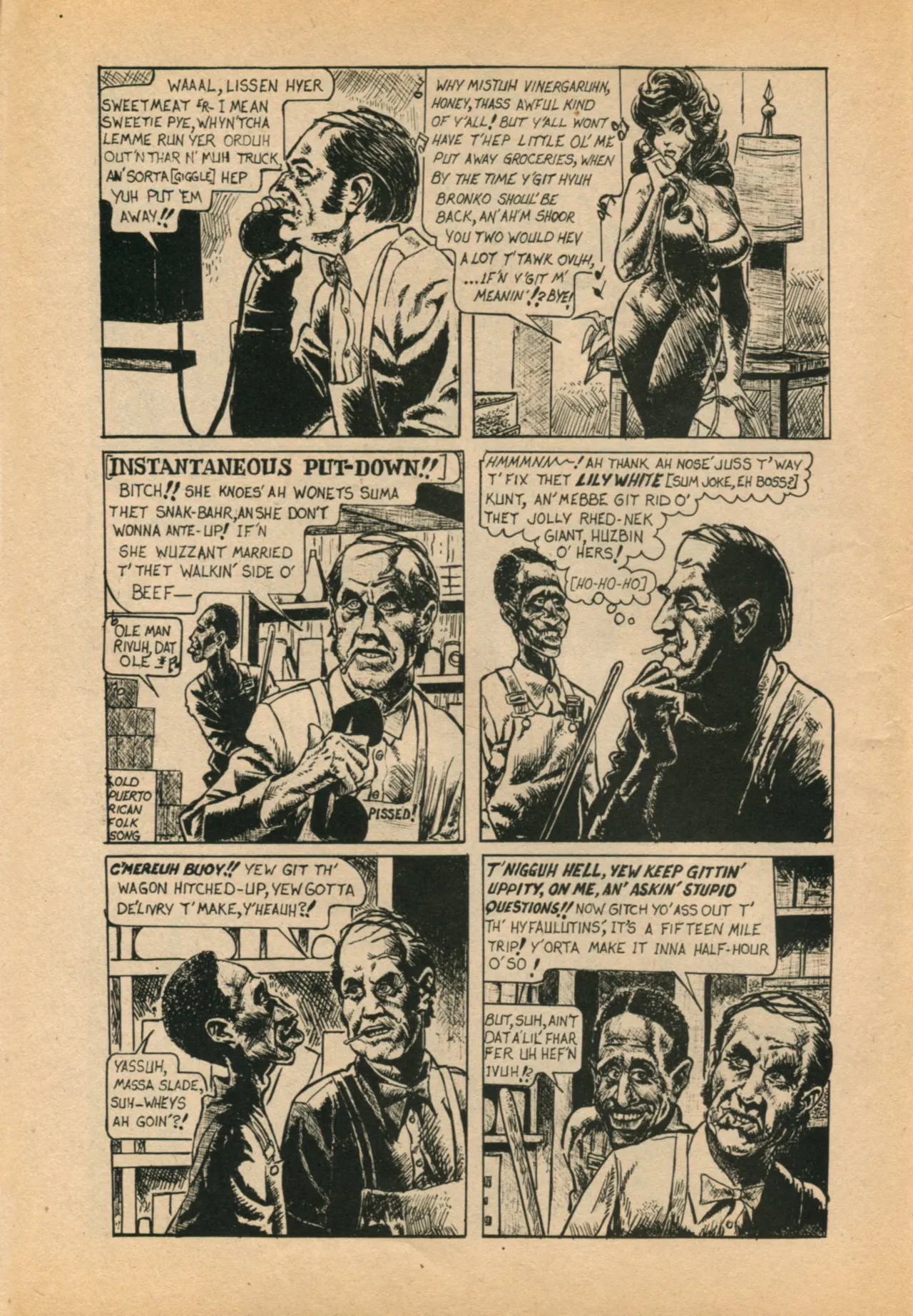 White Whore Funnies page 6 full