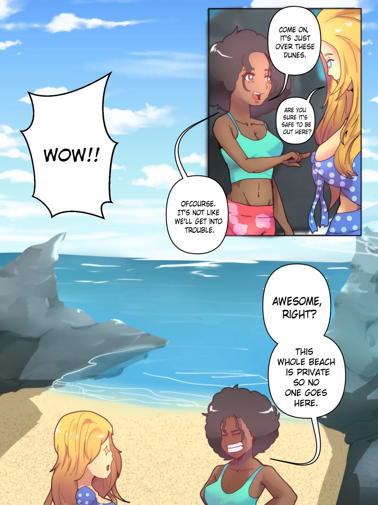 Beach comic page 1 full