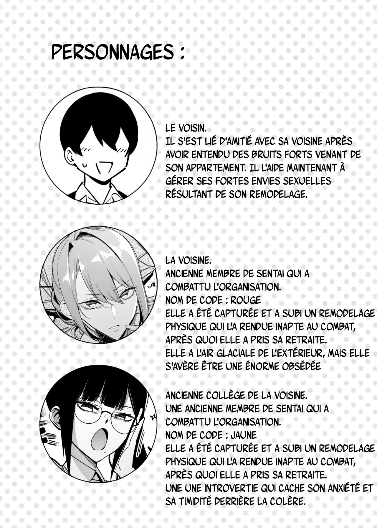 Otonari-san wa Yami Soshiki ni Nikutai Kaizou sareta Moto Seigi Sentai Member deshita 4 | Ma voisine est une ancienne membre de super sentai dont le corps a été modifié par une organisation maléfique 4 page 2 full