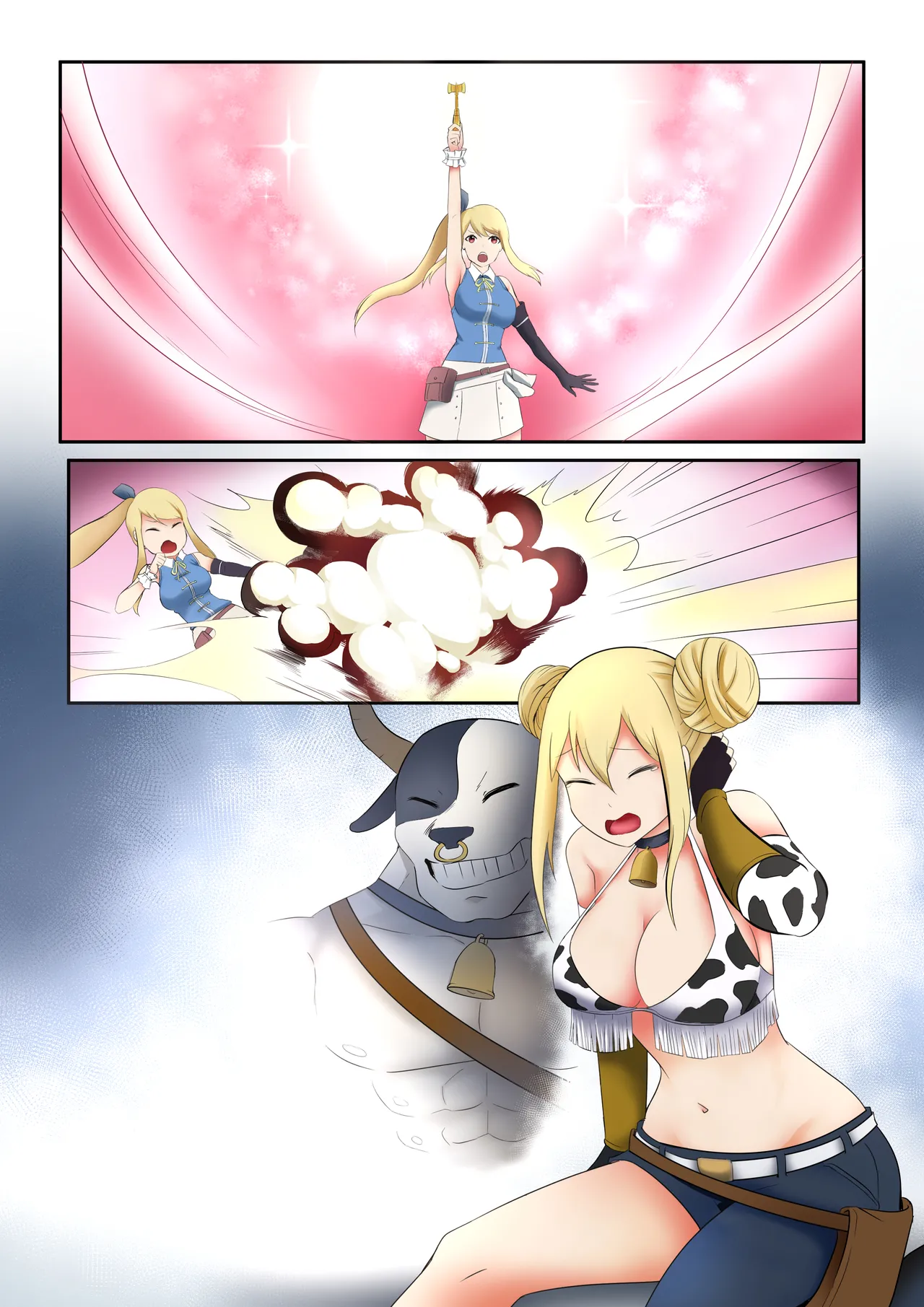 Lucy get's her body switched with Taurus! page 4 full