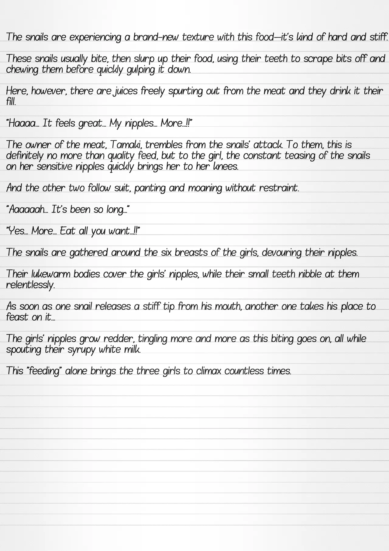 Misuke's Short Stories 23 - 3 Girls and Meat-Eating Snails page 5 full