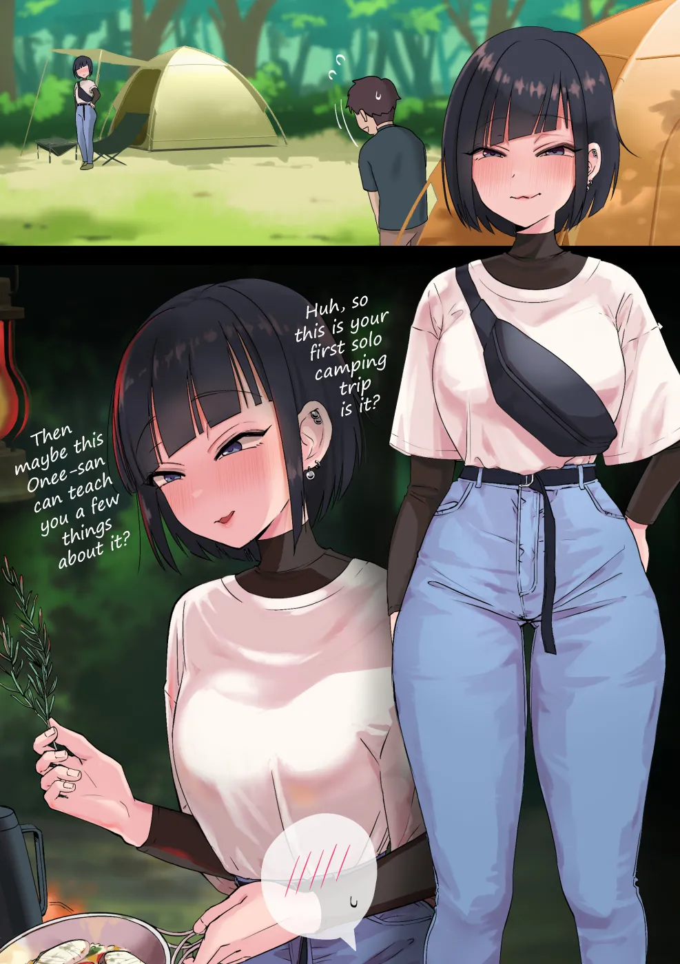 A story of a male and female solo camper who become partners in a single night page 1 full