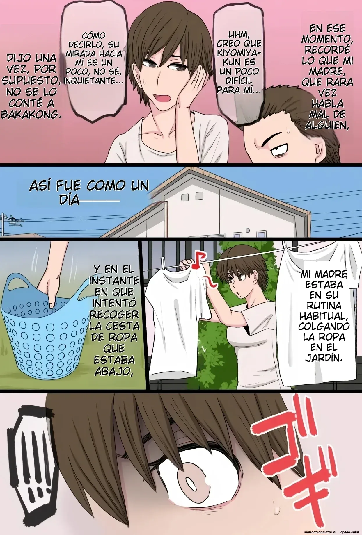 Susume!! Bakakong-kun ~Musuko no Doukyuusei no Chinpo ni Kanzen Haiboku Shita Kimottama Kaa-chan to Jitsubo de Fudeoroshi Shita Ore Monogatari~ | Vamos Tonto-kun ~La Historia de cómo mi Valiente Madre Fue Derrotada por el Amigo de su Hijo~ page 5 full