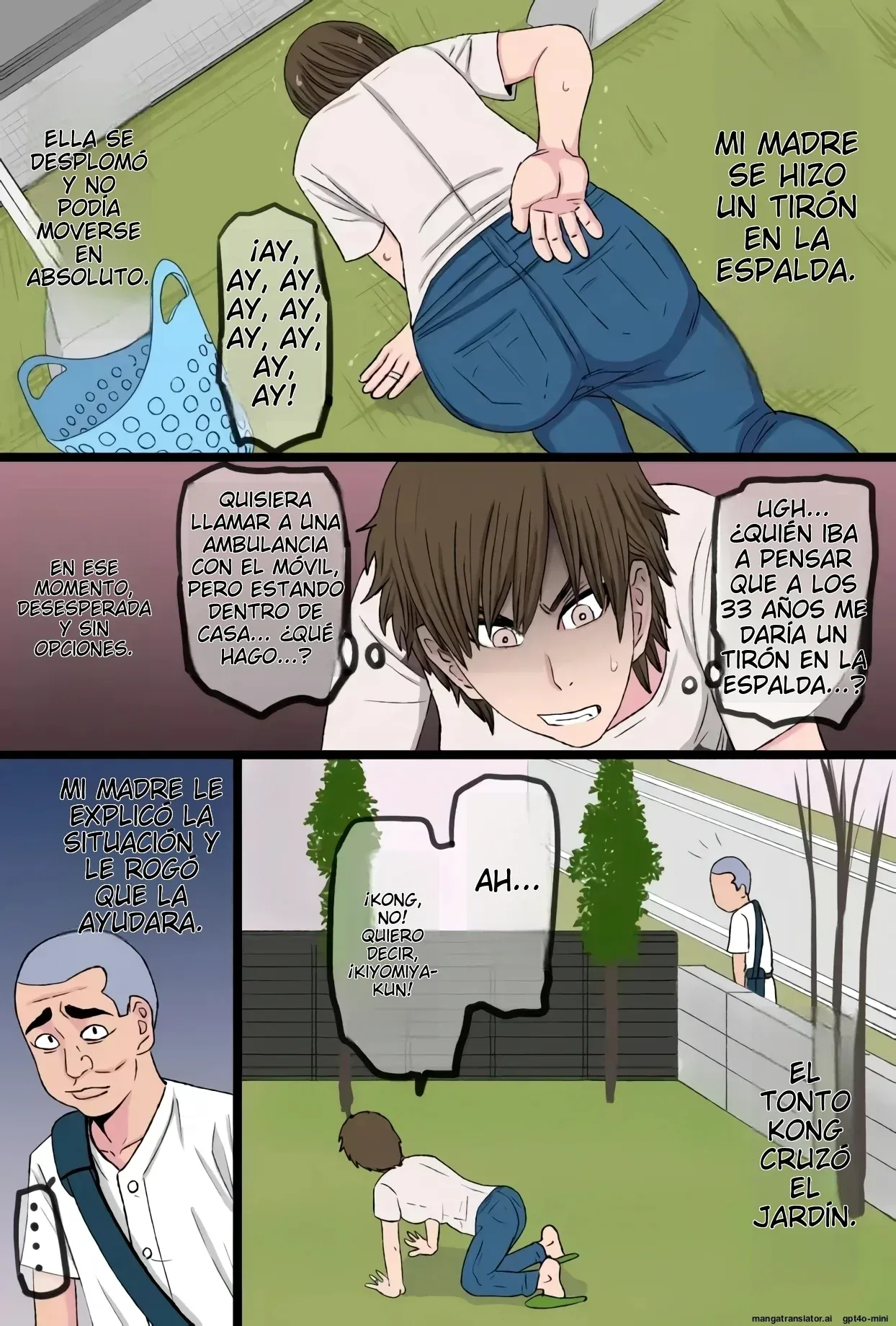 Susume!! Bakakong-kun ~Musuko no Doukyuusei no Chinpo ni Kanzen Haiboku Shita Kimottama Kaa-chan to Jitsubo de Fudeoroshi Shita Ore Monogatari~ | Vamos Tonto-kun ~La Historia de cómo mi Valiente Madre Fue Derrotada por el Amigo de su Hijo~ page 6 full